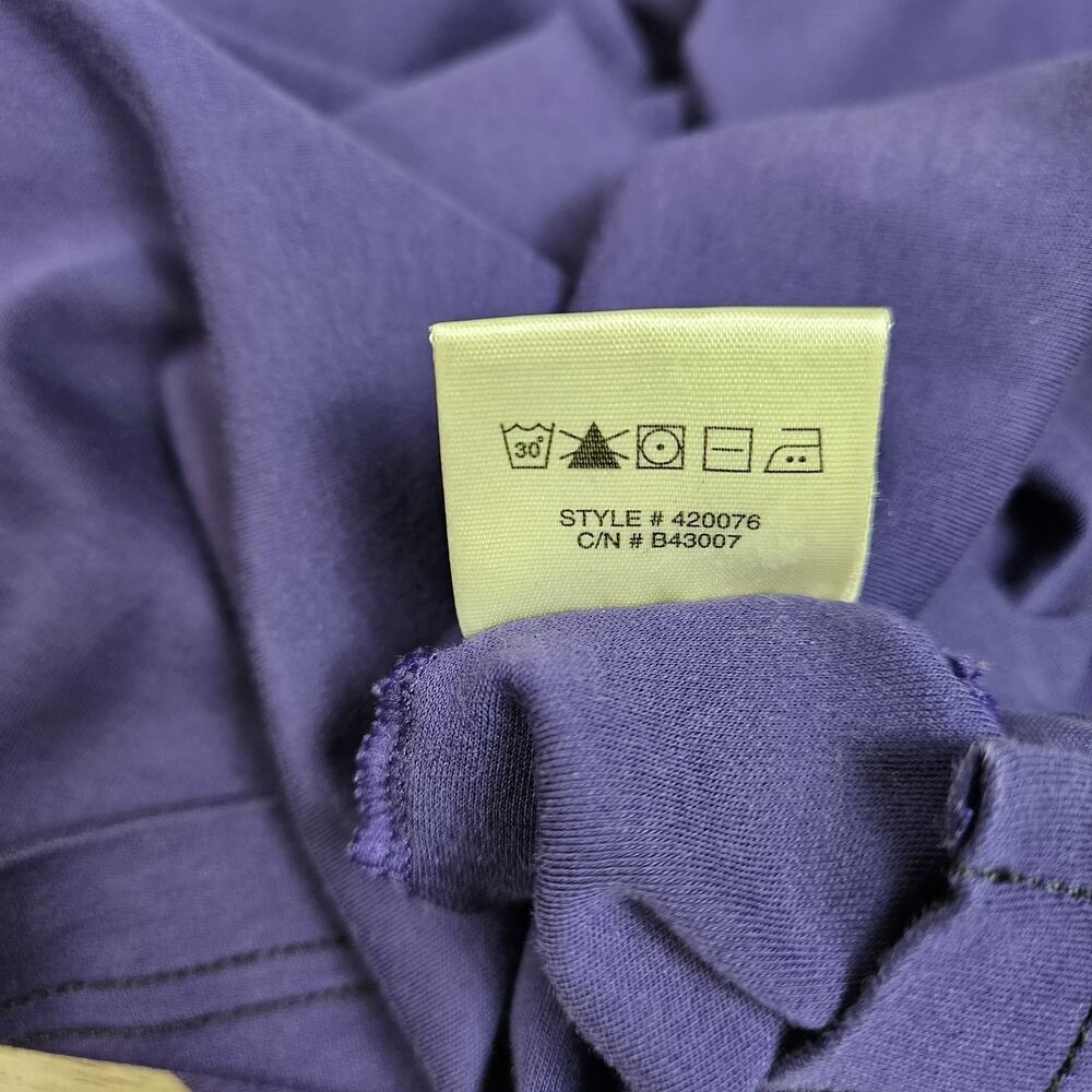Robert Barakett Long Sleeve Polo Shirt 100% Pima Cotton Purple XL Quiet Luxury - Picture 5 of 6